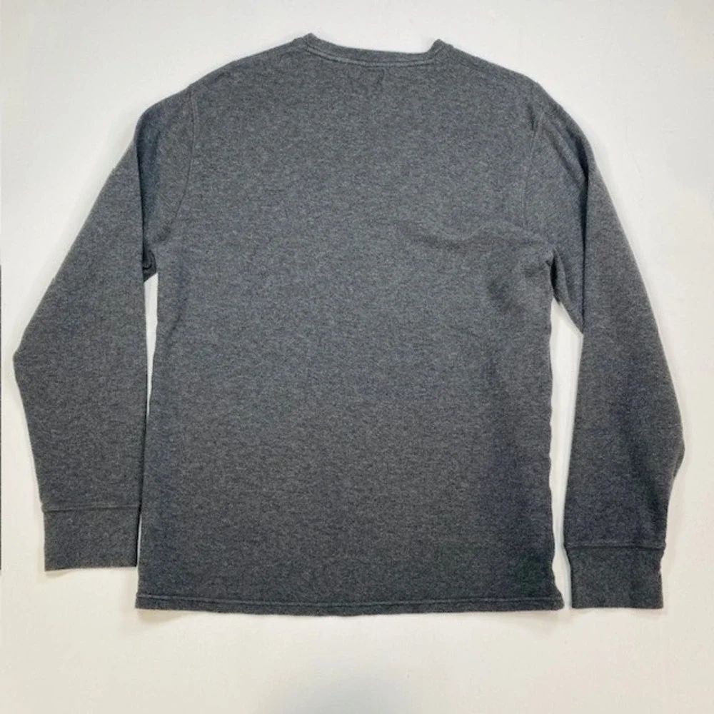 Polo Ralph Lauren Mens XL Charcoal Gray Waffle Knit Cotton Thermal Shirt L/S